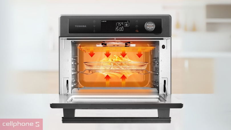 Tính năng trên nồi chiên không dầu Toshiba TL2-SAC25GZC(GR) 25 lít