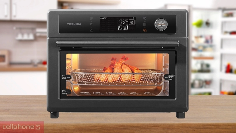 Chế độ nấu, hẹn giờ nấu trên nồi chiên không dầu Toshiba TL2-SAC25GZC(GR) 25 lít