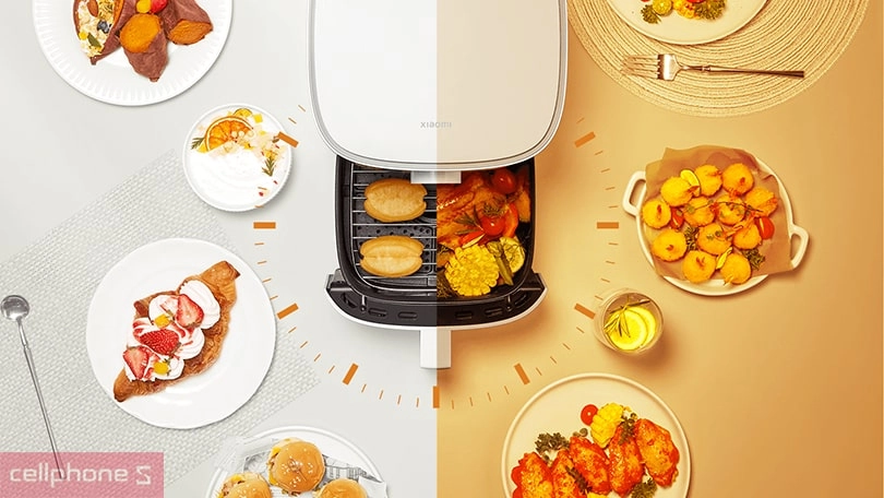 nồi chiên không dầu Xiaomi đa dạng tính năng chế biến