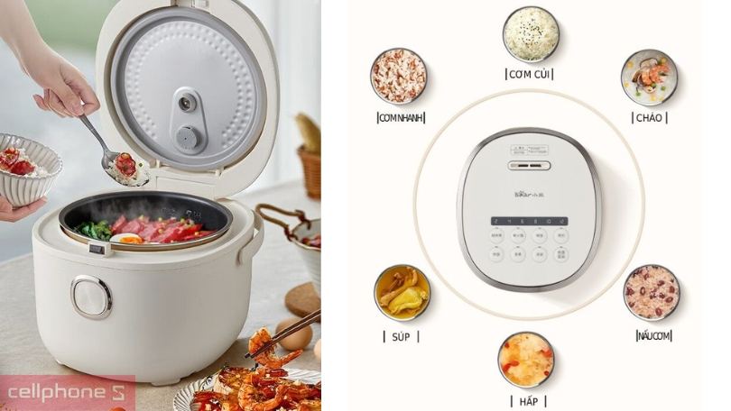 Công suất và chế độ nấu của nồi cơm điện Bear DFB-P30N5 3L