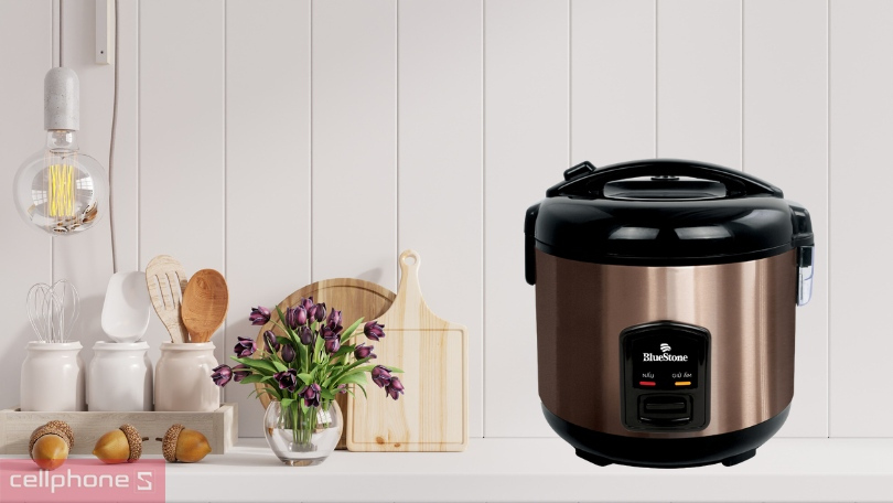 Nồi cơm điện BlueStone 1.2 L RCB-5512- Lòng nồi phủ chống dính, dung tích 1.2l
