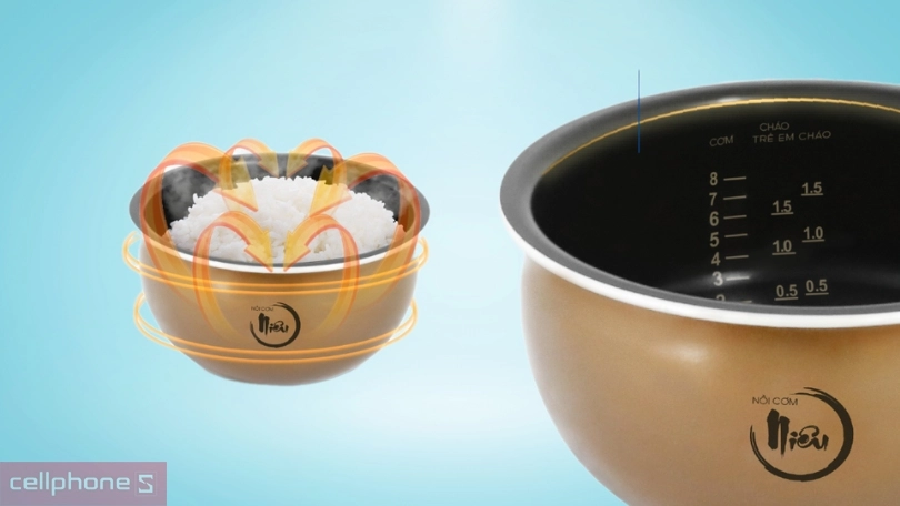 Nồi cơm điện tử Bluestone RCB-5949 1.5L - Đa dạng chế độ nấu