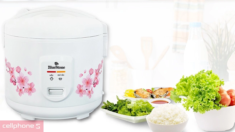 Nồi cơm điện nắp gài Bluestone 1.8L RCB-5525 - Chất liệu hợp kim nhôm bền bỉ 