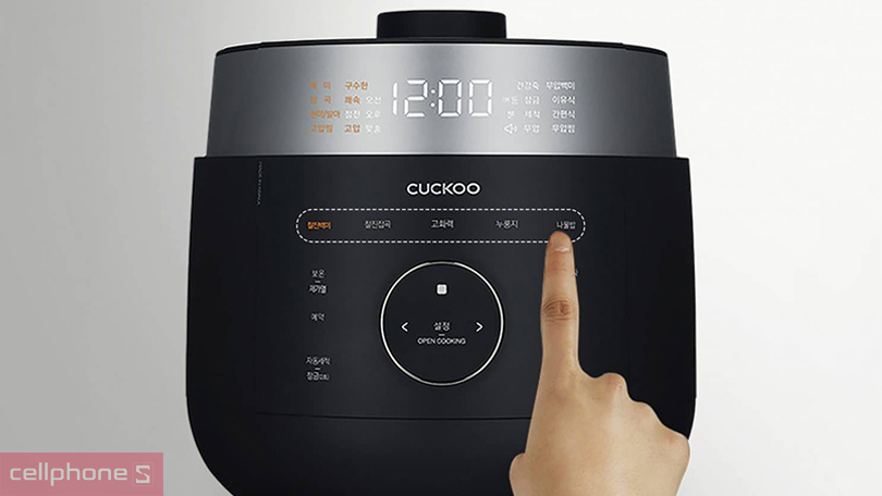 Công suất, chế độ nấu trên nồi cơm điện cao tần áp suất kép Cuckoo CRP-LHTR1010FB 1.8L