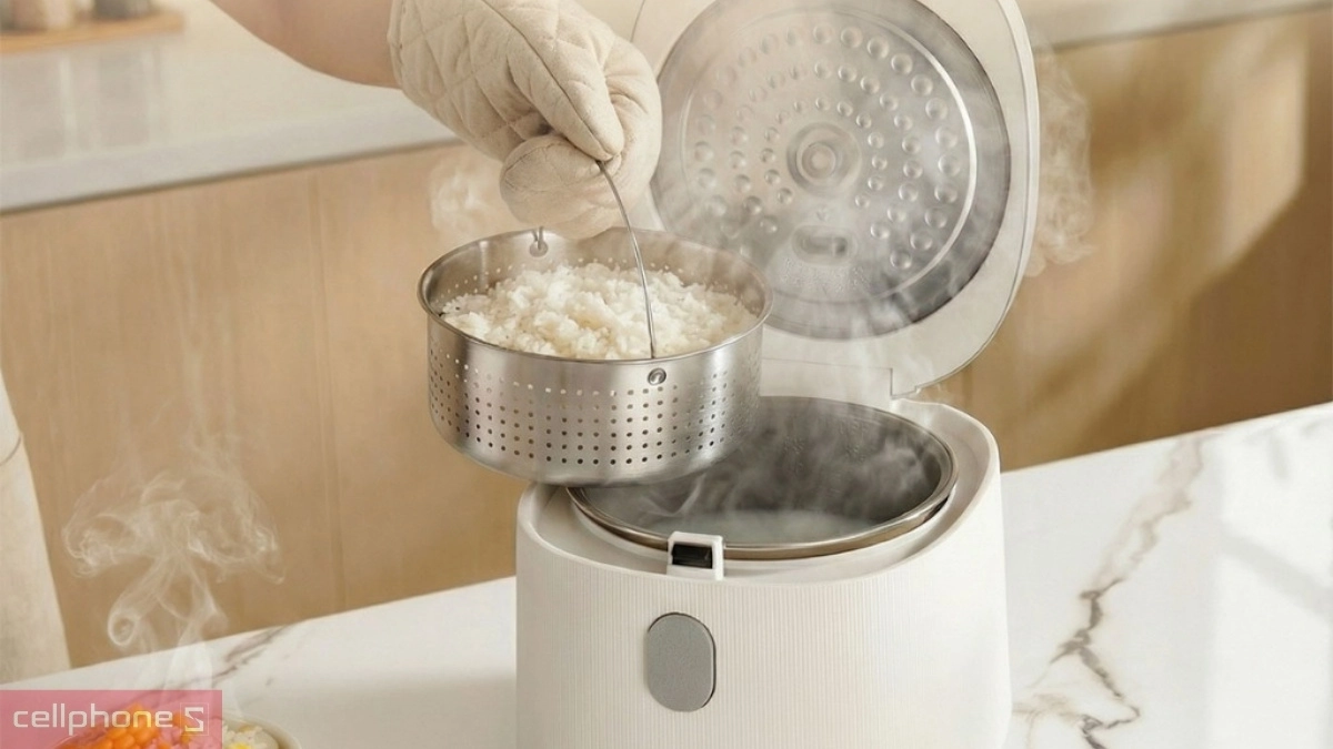 Công nghệ nấu Fuzzy trên nồi cơm điện Fujihome Inox LowSugar RC10BLS