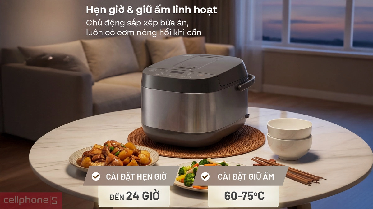 Khả năng tối ưu thời gian nồi cơm điện FujiHome RC18G