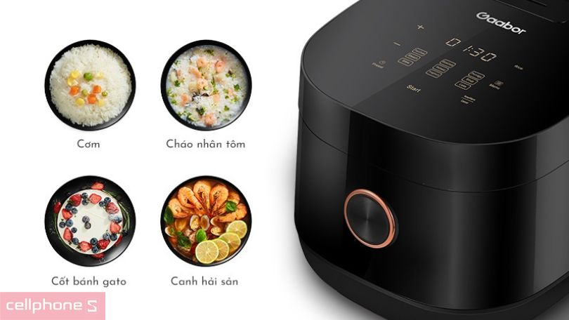 Điều khiển, tính năng thông minh trên nồi cơm điện Gaabor 6 lít GR-S60A