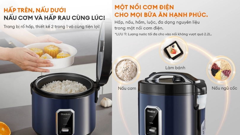 Nồi cơm điện nắp gài Gaabor RC50M-BE01A 1.8L