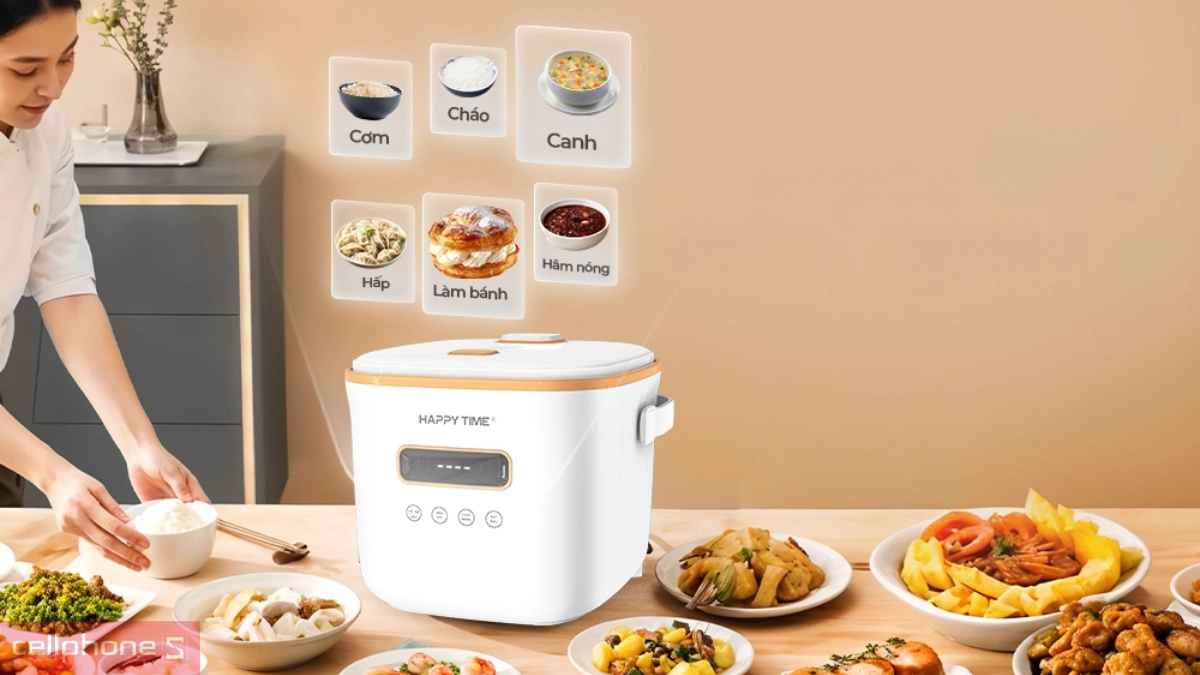 Công suất nồi cơm điện tử Happytime HTD8810 1.2L