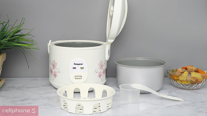 Thiết kế nồi cơm điện nắp gài Kangaroo KG12RC1 1.2L