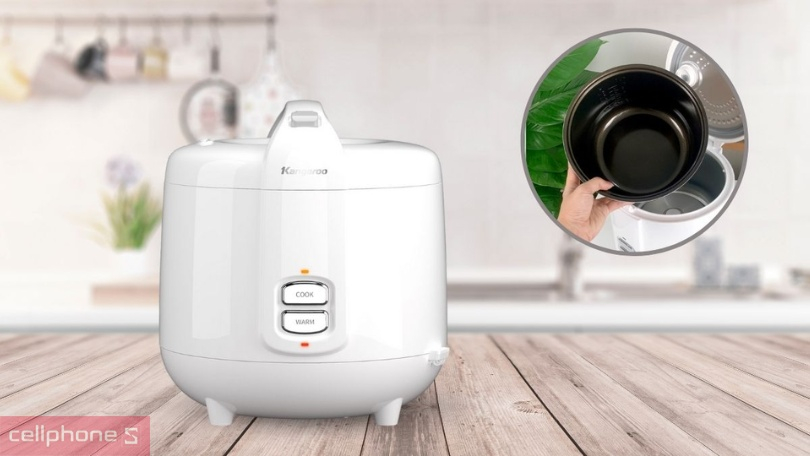 Nồi cơm điện nắp gài Kangaroo KG18RC9 1.8L – Hiện đại cùng công nghệ nấu cơm 3D