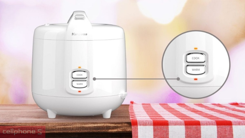Nồi cơm điện nắp gài Kangaroo KG18RC9 1.8L – Hiện đại cùng công nghệ nấu cơm 3D
