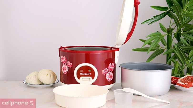 Thiết kế nồi cơm điện nắp gài Kangaroo KG378H 1.8L