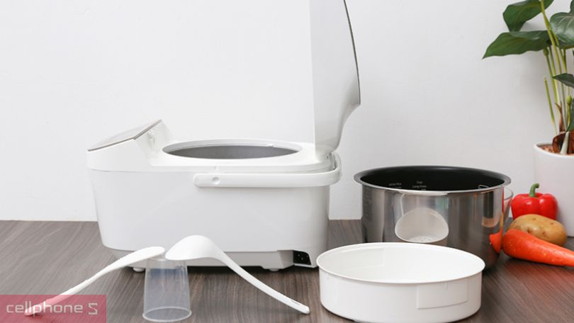 Thiết kế, lòng nồi của nồi cơm điện cao tần Panasonic SR-AFY181WRA 1,8 lít