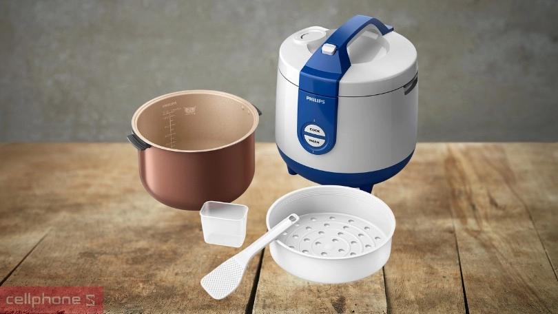 Nồi cơm điện 2l Philips HD3119 - Nấu cơm tiện lợi, giữ nhiệt hiệu quả