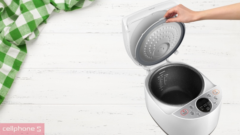 Nồi cơm điện Philips 1 lít HD4513 - Nồi cơm sở hữu đa dạng chế độ nấu