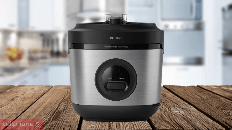 Nồi cơm điện cơ 1.8L Philips HD3213/31 - Thiết kế sang trọng, công suất nấu mạnh mẽ