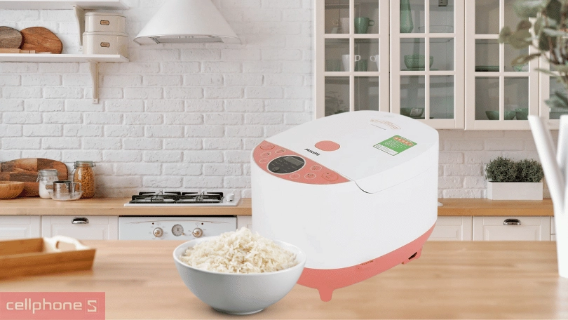 Nồi cơm điện Philips 1 lít HD4513 - Nồi cơm sở hữu đa dạng chế độ nấu