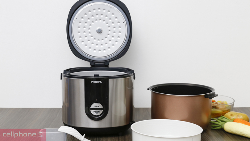 Công suất nấu nồi cơm điện Philips lớn, bền bỉ