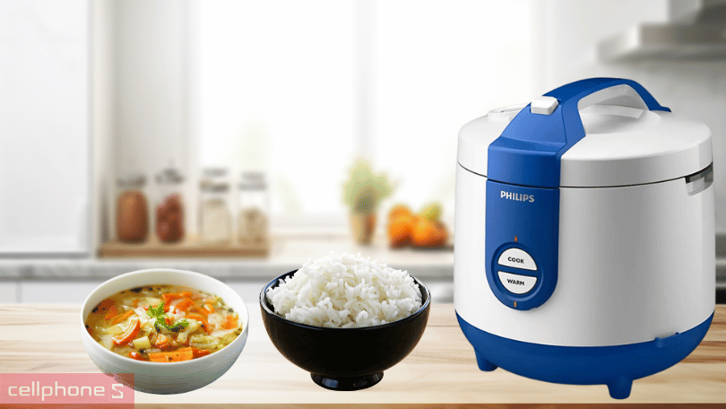 Nồi cơm điện Philips HD3118 - Thiết kế chất liệu ProCeramic và nắp trong tháo rời đơn giản