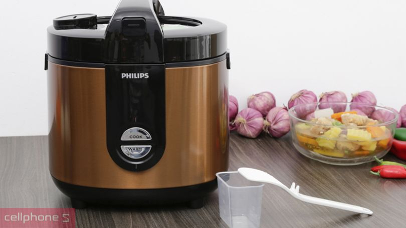 Nồi cơm điện Philips HD3132/68 - Công suất tối ưu, đa dạng chế độ nấu