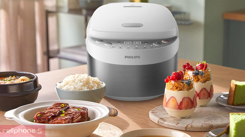 Nồi cơm điện tử 0.85L Philips HD3170/66 – Nhỏ gọn, tiện lợi, nấu đa dạng món ăn