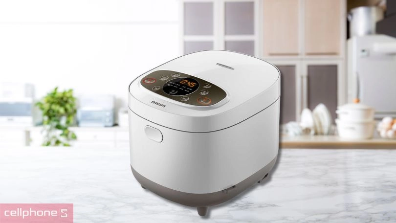Nồi cơm điện tử 1,8L Philips HD4533/66 - Chất liệu cao cấp, nấu ăn đa dạng 