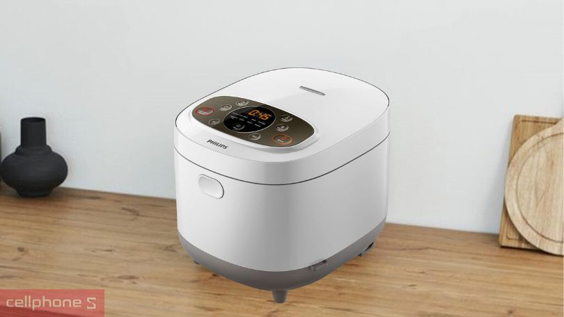 Nồi cơm điện tử 1,8L Philips HD4533/66 - Chất liệu cao cấp, nấu ăn đa dạng 