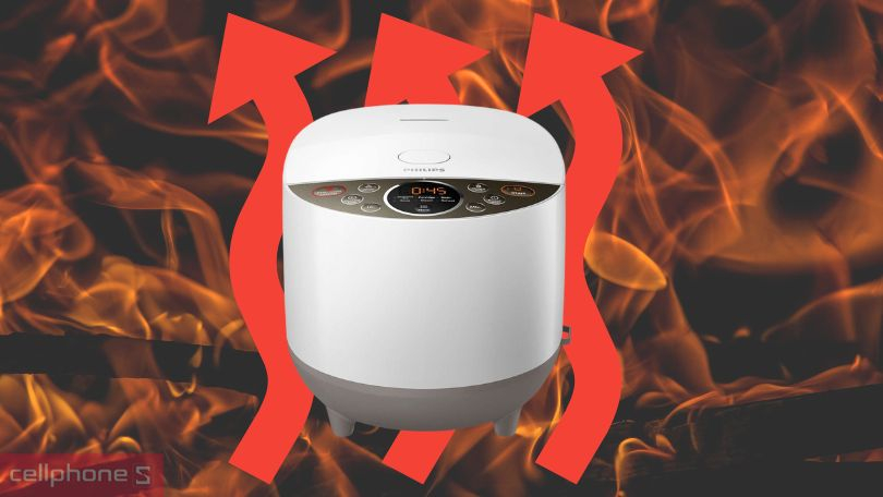 Nồi cơm điện tử 1,8L Philips HD4533/66 - Chất liệu cao cấp, nấu ăn đa dạng 