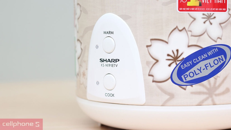 Đánh giá nồi cơm điện Sharp 1.8 lít KS-N191ETV SB