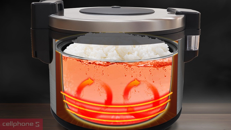 Công nghệ nấu của nồi cơm điện tử công nghiệp Sharp 5.4 lít KS-5400V-ST