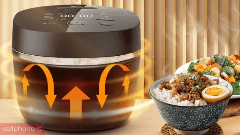 Công nghệ nấu của nồi cơm điện cao tần Sharp 1.2 lít KS-IH122V-BK