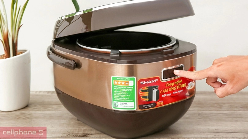 Dung tích và công nghệ nấu của nồi cơm điện cao tần Sharp 1.8 lít KS-IH191V-GL