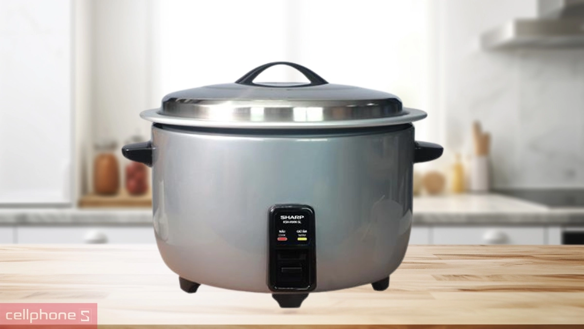 Thiết kế, chất liệu của nồi cơm điện nắp rời Sharp KSH-H90V-SL