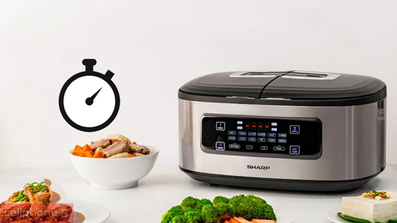 Nồi cơm điện 2 ngăn đa năng Sharp KN-TC50VN-SL 1.8 lít - 2 ngăn, tiết kiệm thời gian nấu