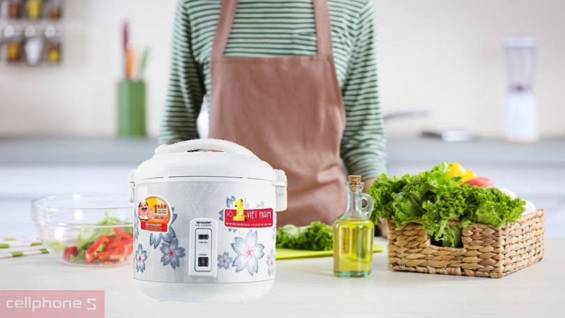 Thiết kế nồi cơm điện Sharp KS-N182ETV SW 1.8L