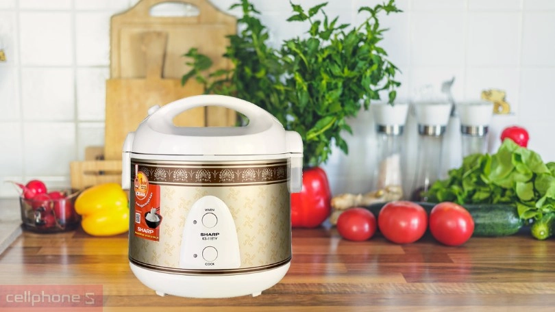 Đánh giá nồi cơm điện nắp gài Sharp KS-11ETV "RB" 1L