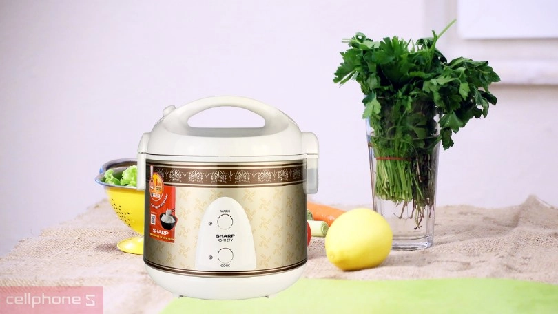 Đánh giá nồi cơm điện nắp gài Sharp KS-11ETV "RB" 1L
