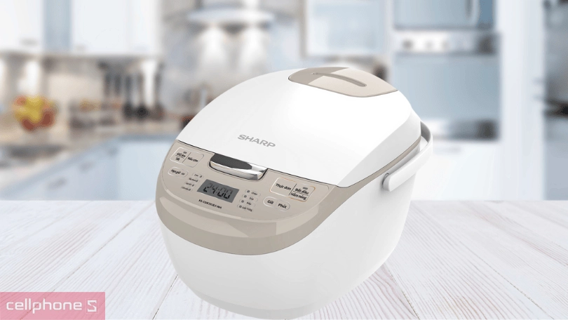 Vì sao nên mua nồi cơm điện tử Sharp 1.8 lít KS-COM191EV-WH