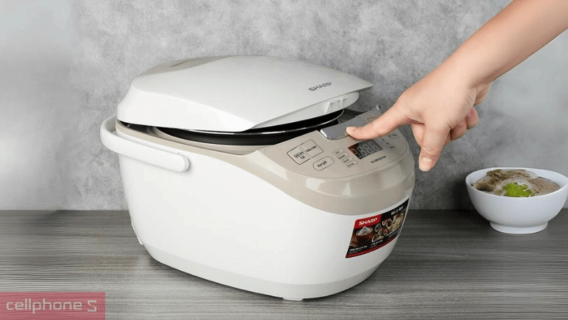 Thiết kế nồi cơm điện tử Sharp 1.8 lít KS-COM191EV-WH