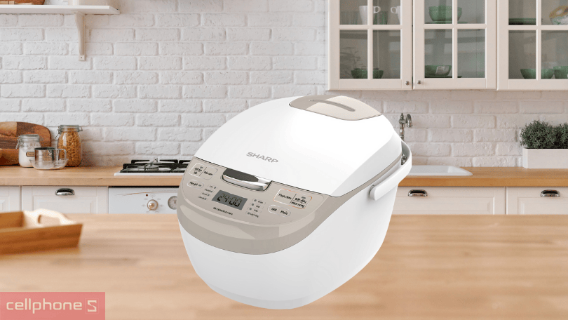 Dung tích nồi cơm điện tử Sharp 1.8 lít KS-COM191EV-WH