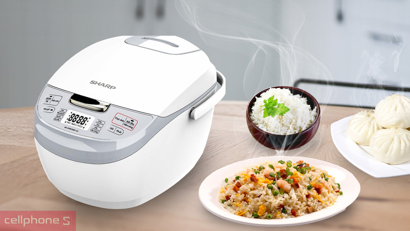 Công suất nấu và dung tích của nồi cơm điện tử Sharp 1.8 lít KS-COM192EV-GY
