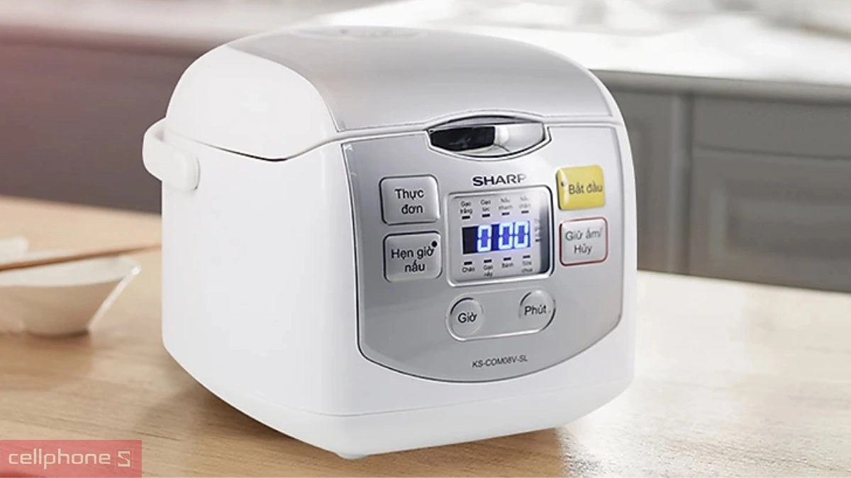 Các chế độ nấu thông minh của nồi cơm điện tử Sharp KS-COM08V-SL