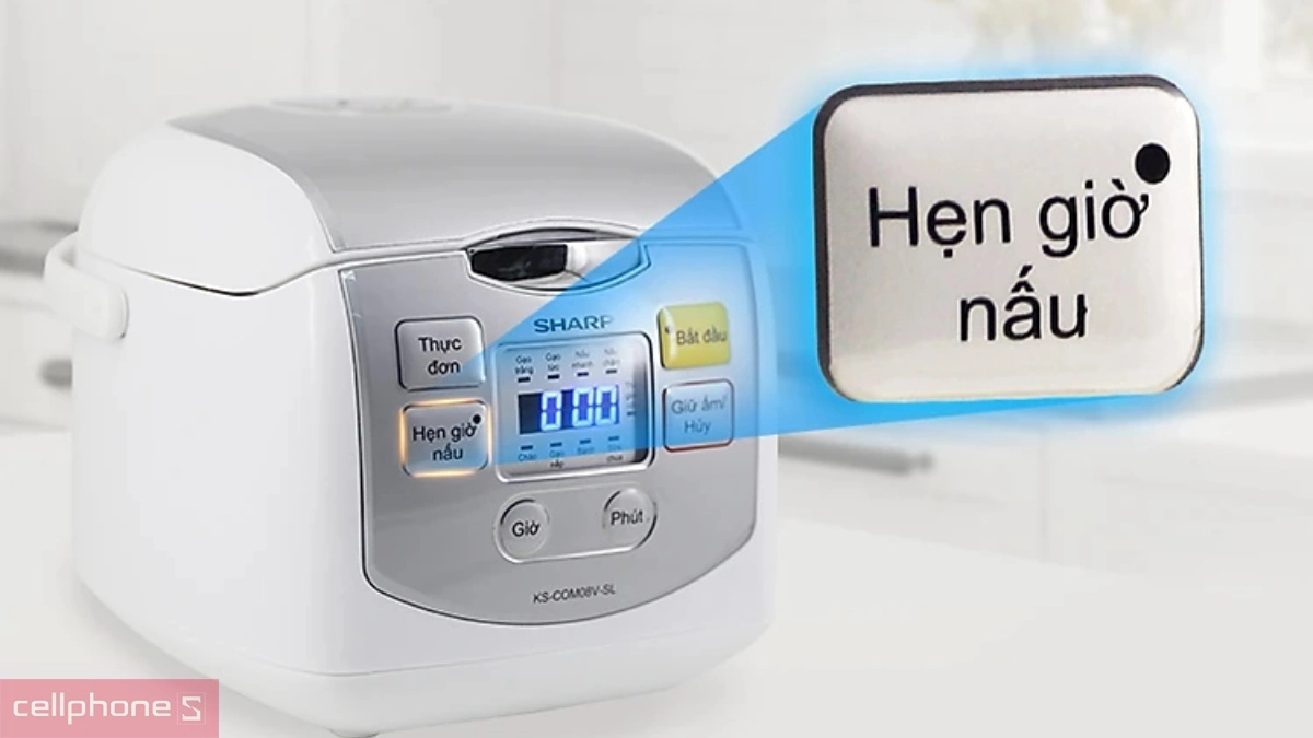 Công nghệ nấu tiên tiến của nồi cơm điện tử Sharp KS-COM08V-SL