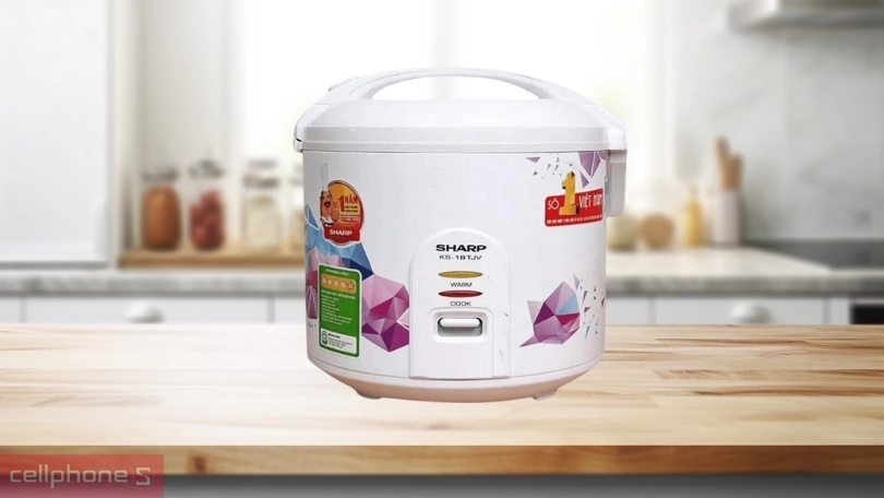 Thiết kế nồi cơm nắp gài Sharp 1.8 lít KS-18TJV