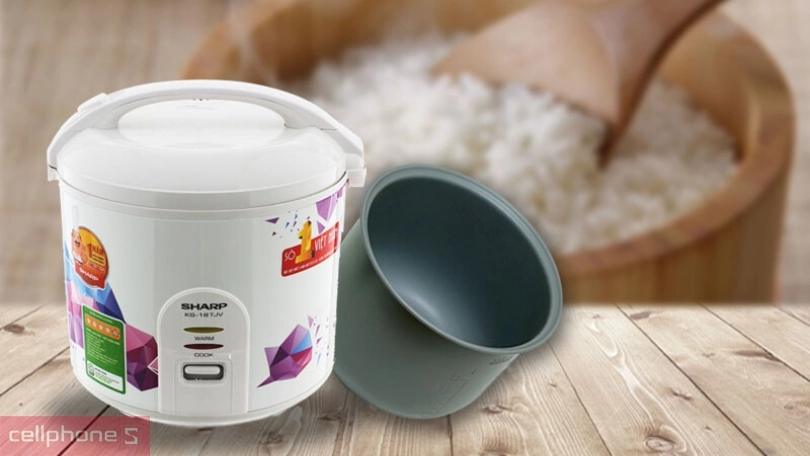 Dung tích nồi cơm nắp gài Sharp 1.8 lít KS-18TJV