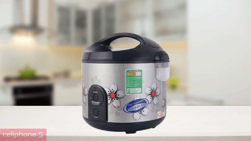 Dung tích nồi cơm nắp gài Sharp 1.8 lít KS-NR191STV
