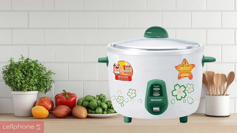 Nồi cơm nắp rời Sharp 1.5 lít KSH-D15V - Nấu cơm nhanh chóng và tiện lợi với vẻ đẹp trang nhã