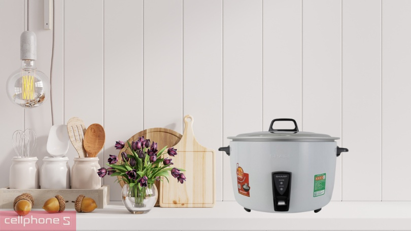 Thiết kế nồi cơm nắp rời Sharp 5 lít KSH-D55V