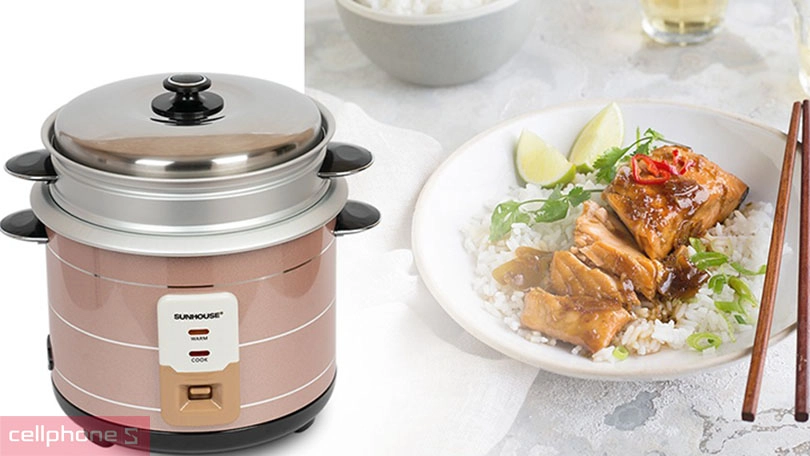 Vì sao nên mua nồi cơm điện cơ nắp rời 2.2L Sunhouse SHD8135